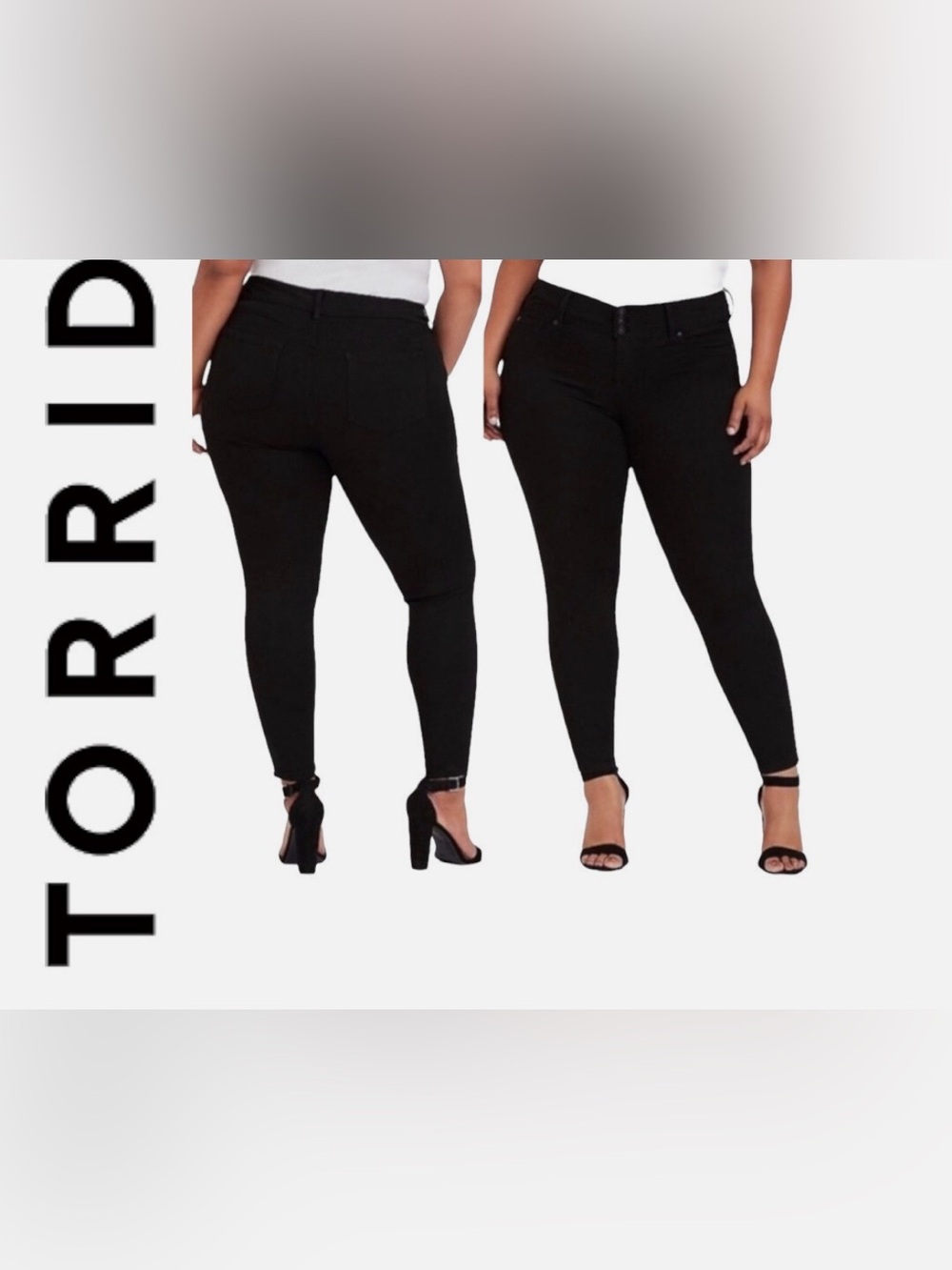 Torrid Denim First At Fit Jegging High-Rise Skinny Jeans Black Plus Sz 24T Tall